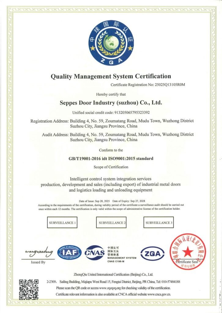 ISO9001 certification
