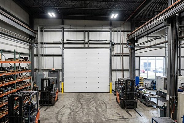 Overhead door insulation thickness