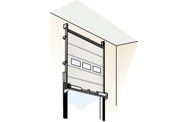 Overhead door insulation thickness