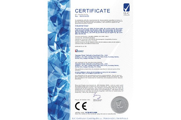 CE Certified Industrial Door
