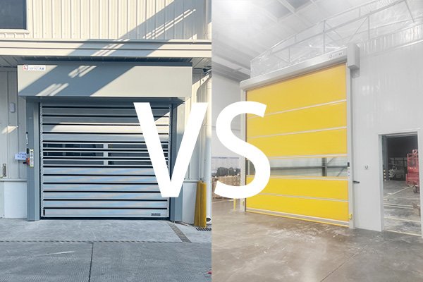 Aluminum Spiral Doors over PVC