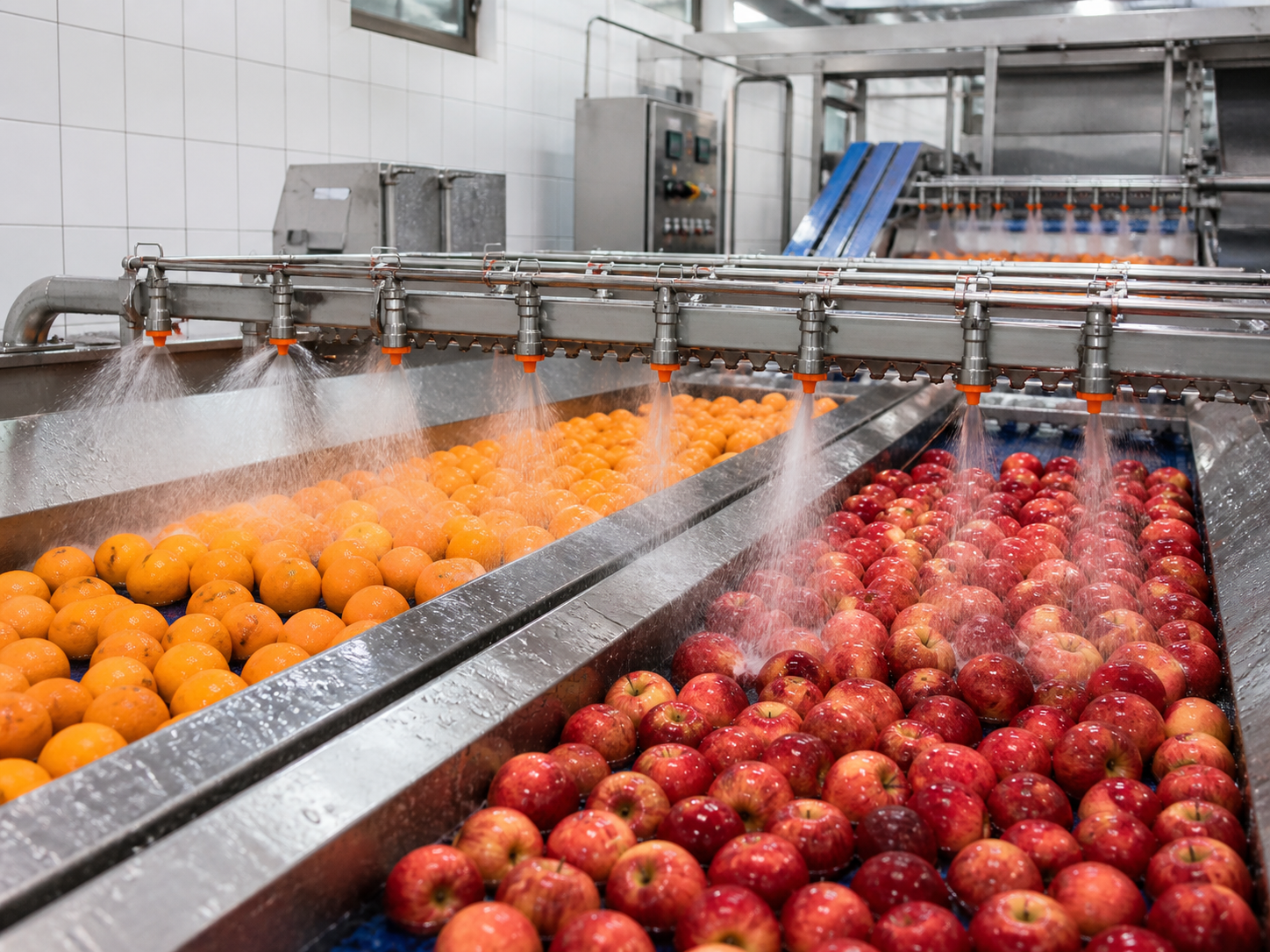 Fruit processing washdown rapid door application