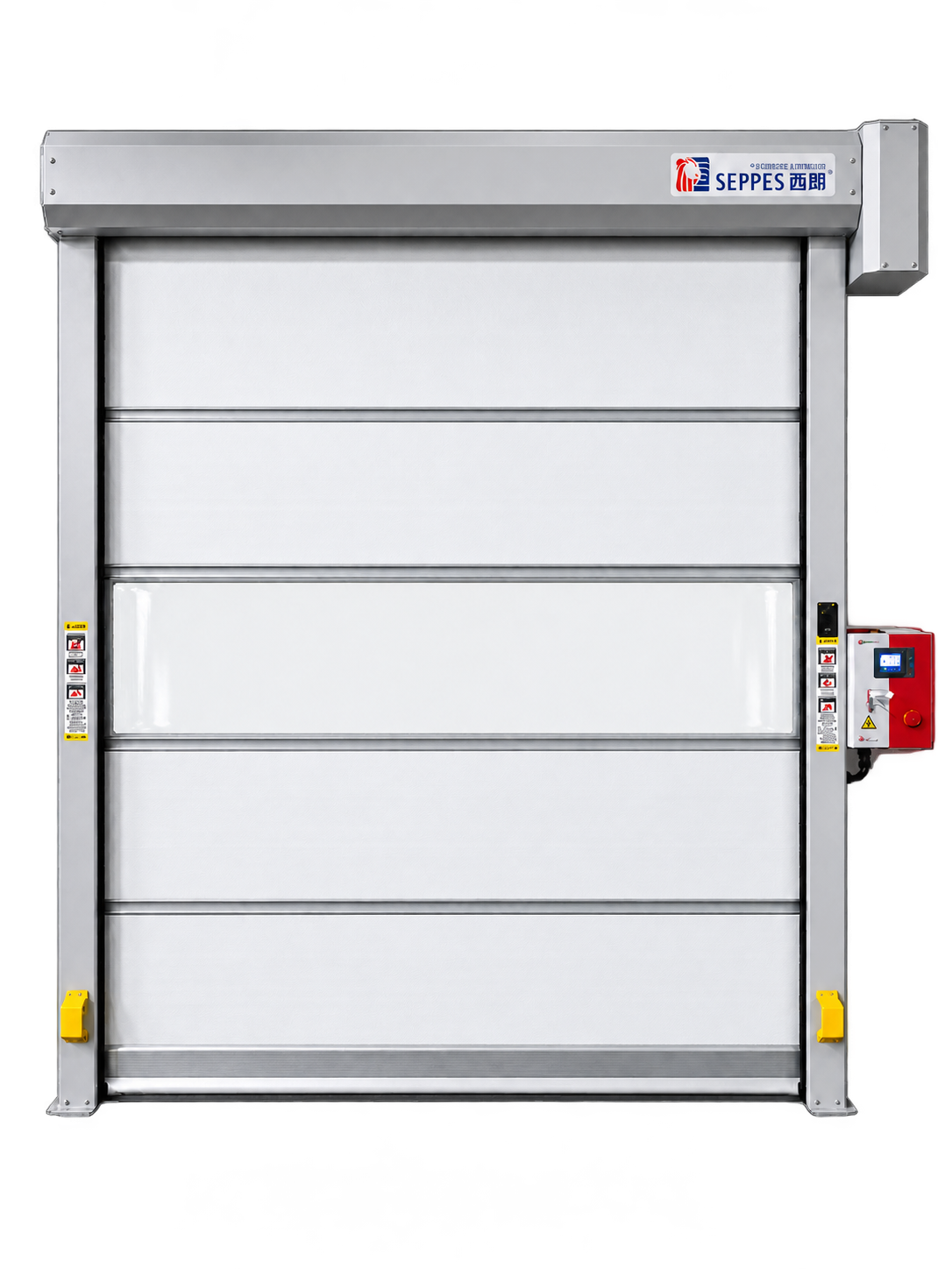 SEPPES PVC High Speed Doors with side control box, retouched product photograph